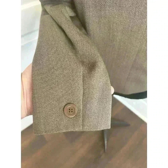 Talbots Vintage Classic Women’ s sz 8 100% Woolmark Tan Blazer Suit‎ Jacket - Picture 4 of 13